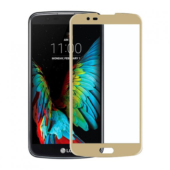 Bufalo LG K10 Kavisli 3D Cam Ekran Koruyucu Gold ürün görseli 1