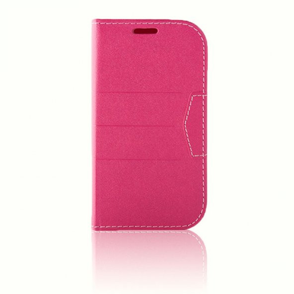 Samsung Galaxy S4 (I9500) Dikişli ve Gizli Mıknatıslı Tiger Kılıf Pembe ürün görseli 1