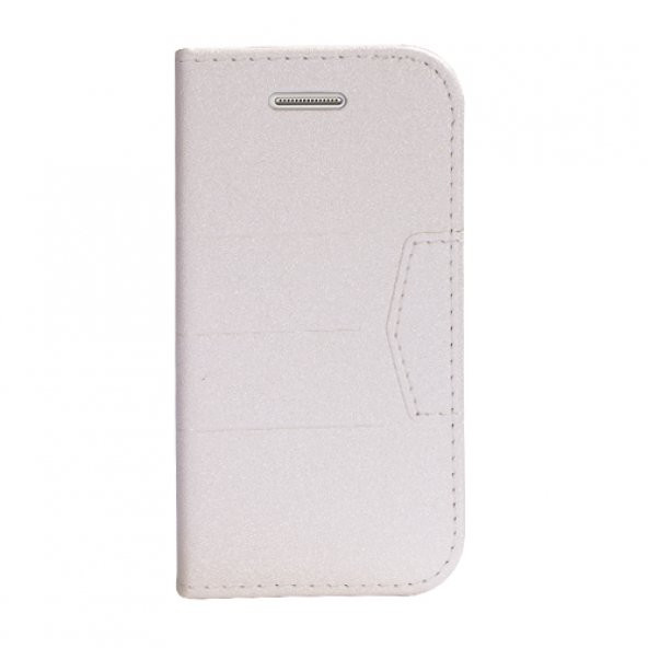 Samsung Galaxy S5 (G900) Dikişli ve Gizli Mıknatıslı Tiger Kılıf Beyaz ürün görseli 1