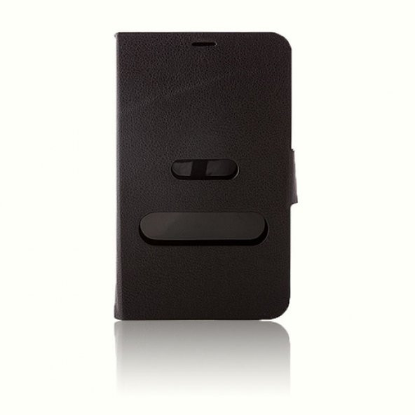 Samsung Galaxy Tab 3 T210 7" Yan Kapaklı Standlı Kılıf Siyah ürün görseli 1