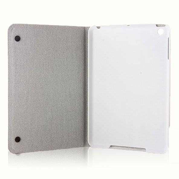 iPad Mini / Mini 2 / Mini 3 Standlı Vantuzlu Kılıf Beyaz - Resim 2