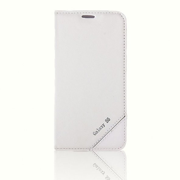 Samsung Galaxy S5 (G900) Gizli Mıknatıslı Magnum Kılıf Beyaz ürün görseli 1