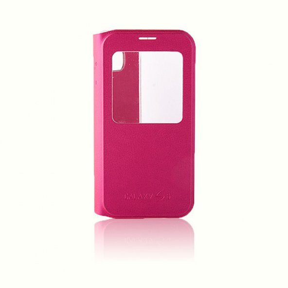 Samsung Galaxy S6 Yan Kapaklı TPU Flip Wallet Kılıf Pembe ürün görseli 1