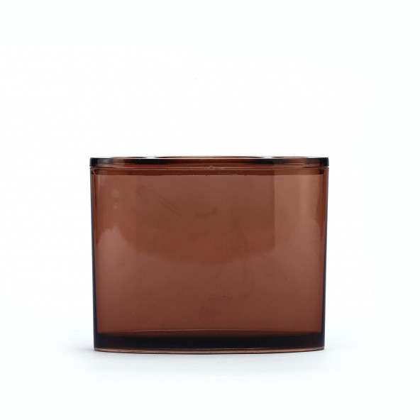71088TX-0002 DİŞ FIRÇALIK OVAL KAHVERENGİ AKRİLİK 13X5X10CM ürün görseli 1