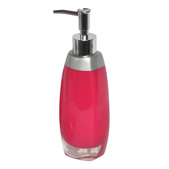 Sıvı sabunluk Gri Pembe poliresin 22.5x6.5x5 cm ürün görseli 1
