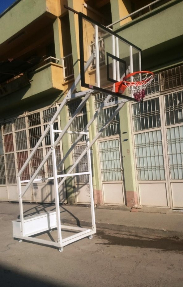 Adelinspor Gold Seyyar 4 Direk Basketbol Potası 12 mm Cam Panya ürün görseli 1