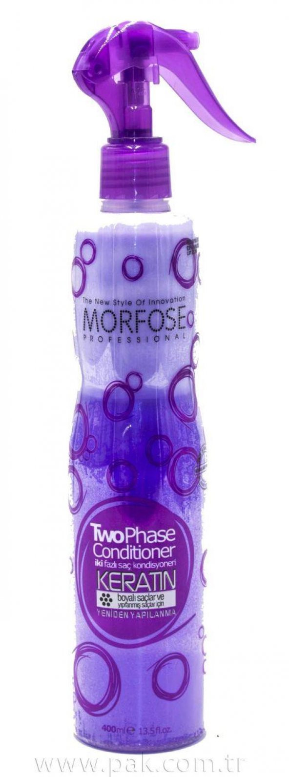 Morfose İki Fazlı Fön Suyu Sıvı Saç Kremi 400ml Keratinli Zarar Görmüş Saçlar ürün görseli 1