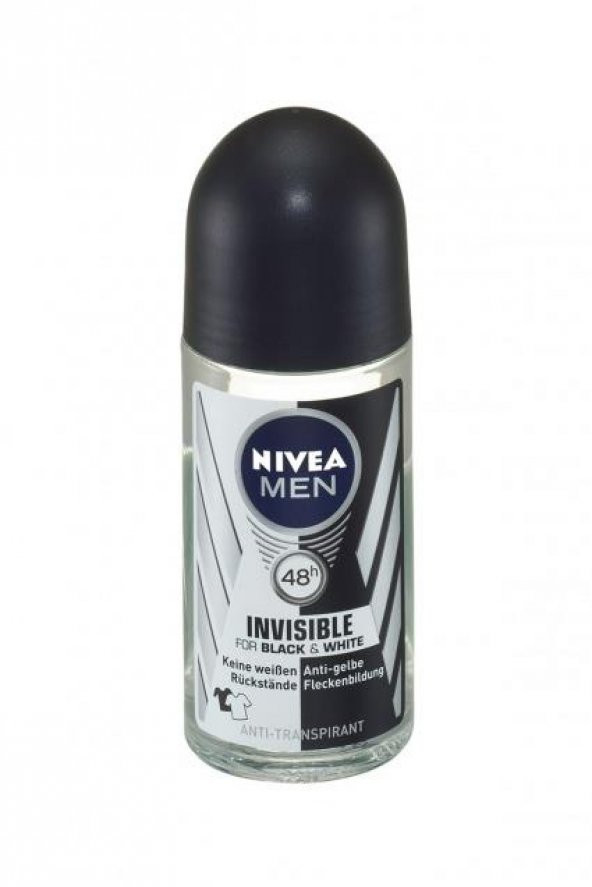 Nıvea Deo Roll-On Men Invısıble Black&whıte 50ml ürün görseli 1