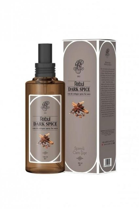 Rebul Kolonya 100 Ml  Dark Spice Spreyli Cam Şişe ürün görseli 1