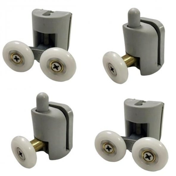 Duşakabin Tekerleği Rulman 4 Lü Set Gri Teker Çapı 22 mm ürün görseli 1