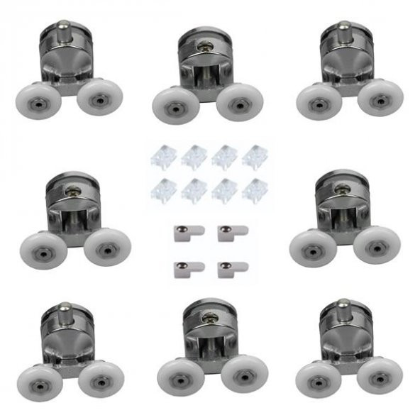 Duşakabin Tekerleği Rulman Metal Gövde 8 li Set Teker Çapı 24 mm ürün görseli 1