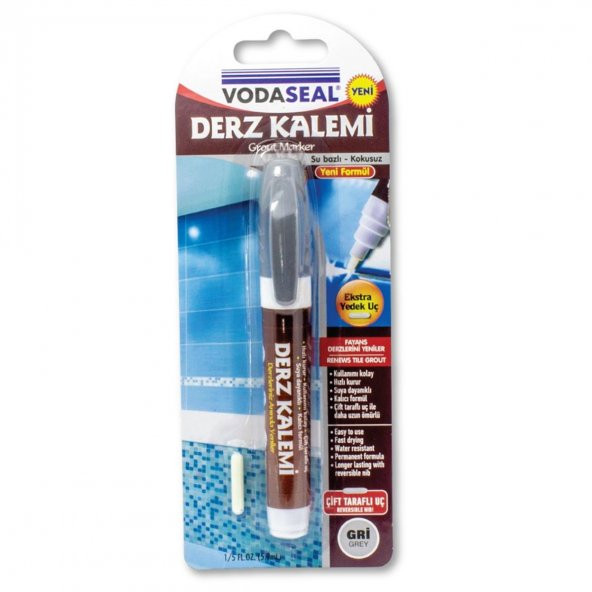 Vodaseal Fayans Derz Kalemi Yedek Uçlu Gri ürün görseli 1