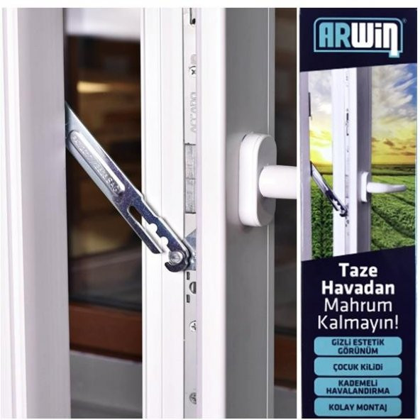 Arwin Sağ Açılım Pencere Kademeli Havalandırma Kolu Pvc Kilidi ürün görseli 1