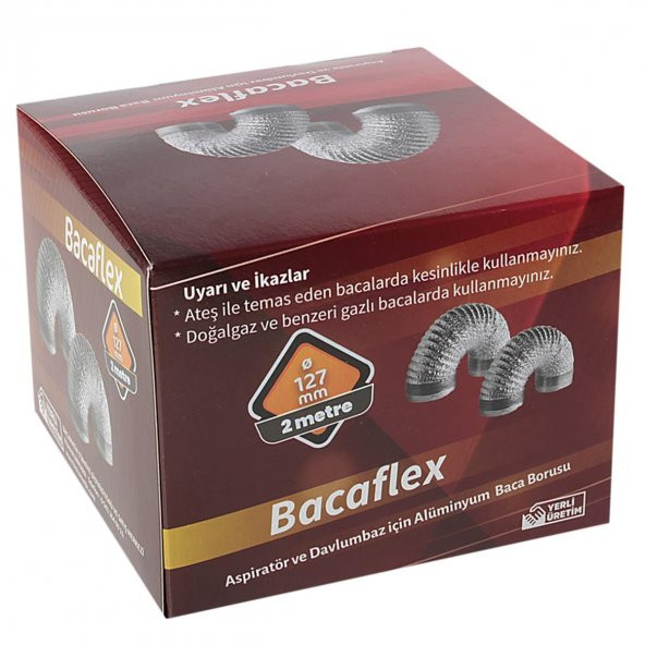 Bacamatik için Bacaflex Aspiratör Baca Borusu 127 mm 2 mt ürün görseli 1