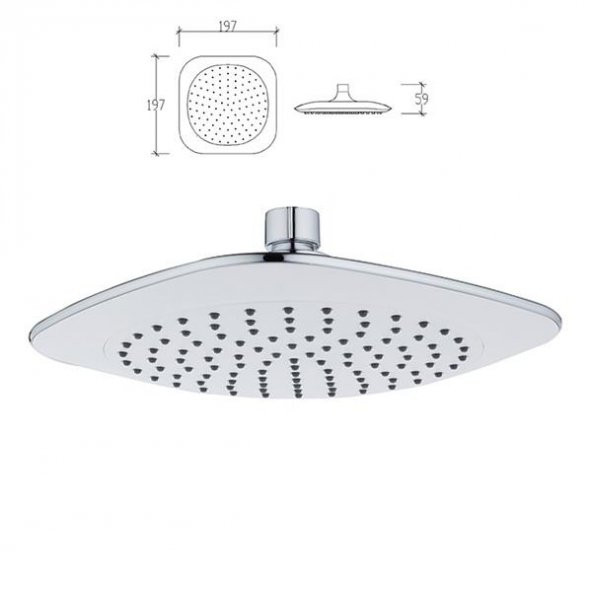 Tema Bianco Banyo Tepe Duş Başlığı Başlık Kireç Kırıcılı Sistem ürün görseli 1
