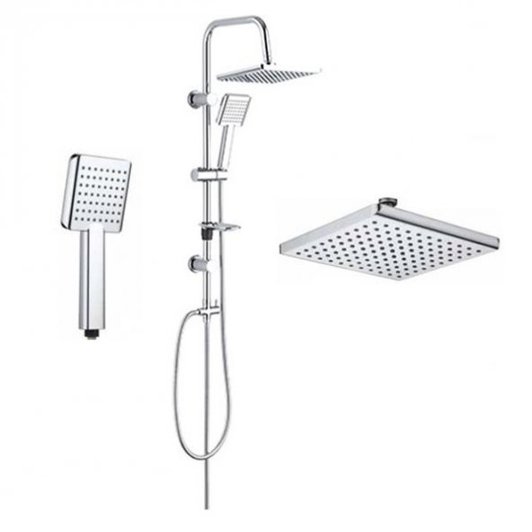 Tema Rain Plus Tetra Sürgülü Banyo Duş Takımı Seti Paslanmaz Boru ürün görseli 1