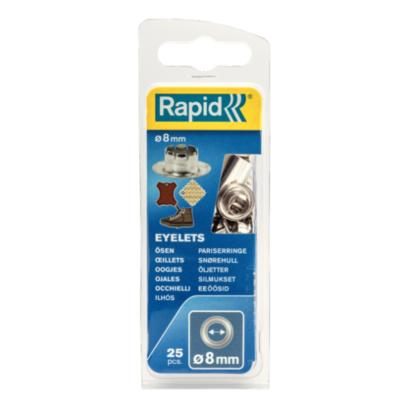 Rapid Kuşgözü Delik Halka Alüminyum 8 Mm 25 Adet 5000411 ürün görseli 1