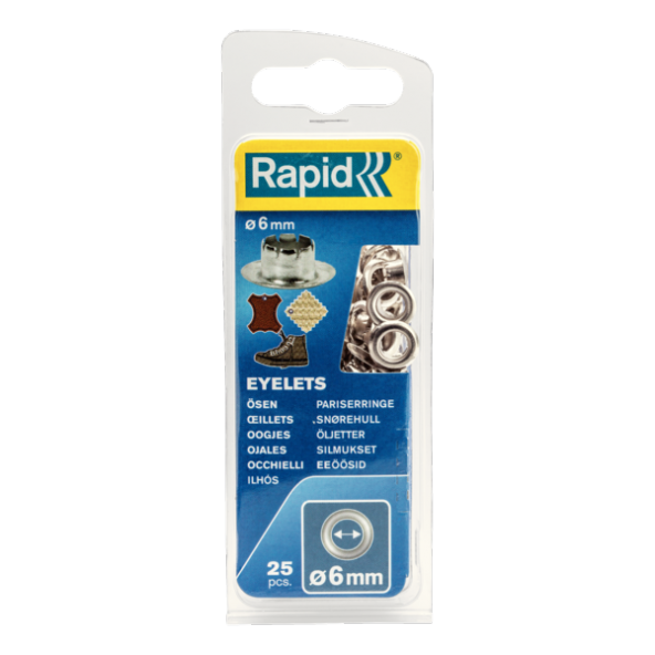Rapid Kuşgözü Delik Halka Alüminyum 6 Mm 25 Adet 5000410 ürün görseli 1