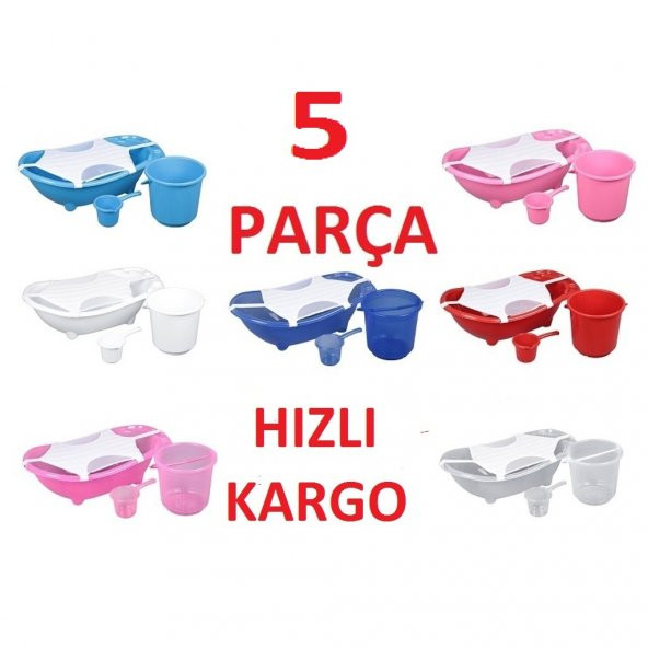 Muju muju Baby Shower Bebek Banyo Küvet Seti - 5 li Küvet Seti ürün görseli 1