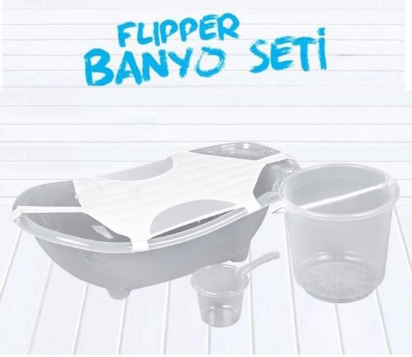 Flipper Bebek Banyo Küvet Seti - 5 Parça Bebek Banyo Küveti ürün görseli 1