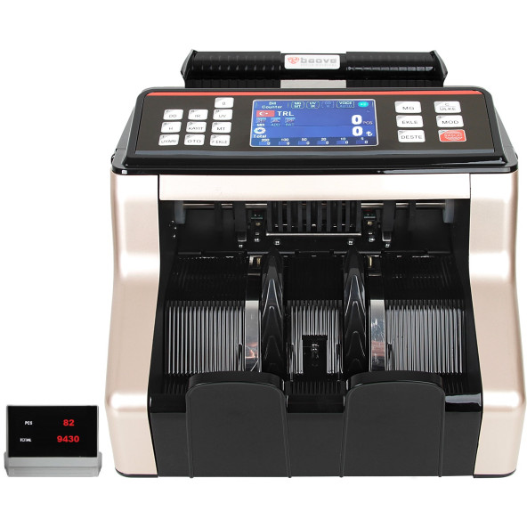 Baove GB8200G Karışık Para Sayma Makinesi Ve Sahte Yakalama + Müşteri Ekranı ürün görseli 1