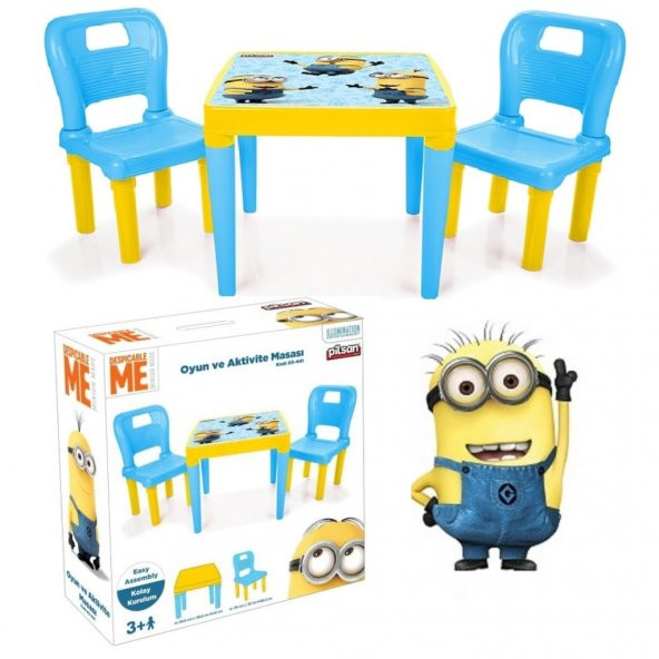 Pilsan Minions 2'li Oyun ve Aktivite Masası - Ders Çalışma Masası ürün görseli 1