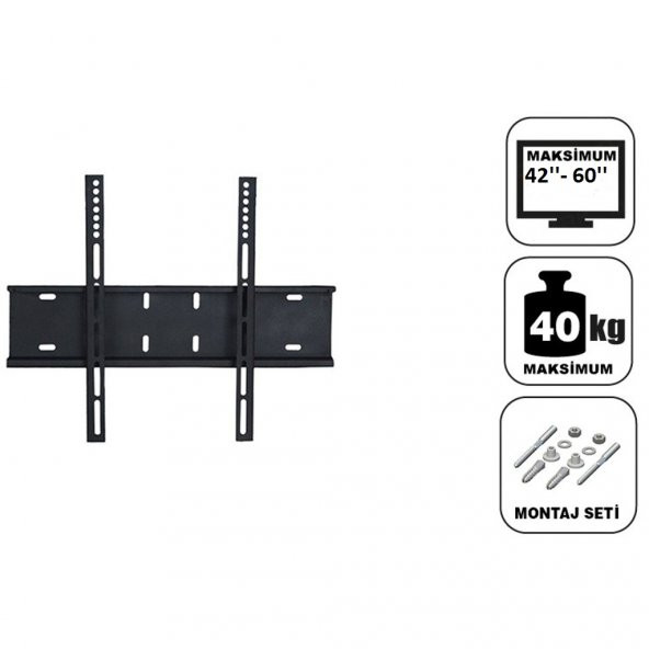 Achill 42'' - 60'' Tv Askı Aparatı - Su Terazi Hediyeli ürün görseli 1