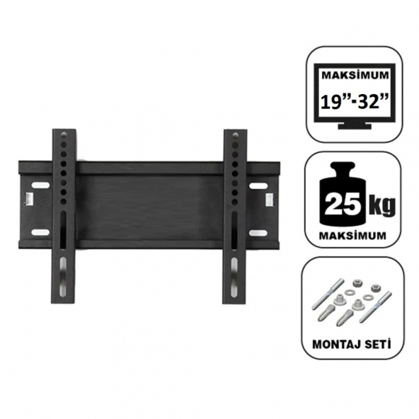 Achill 26'' - 32'' - 66 - 82 ekran Sabit A Plus tv askı Aparatı ürün görseli 1