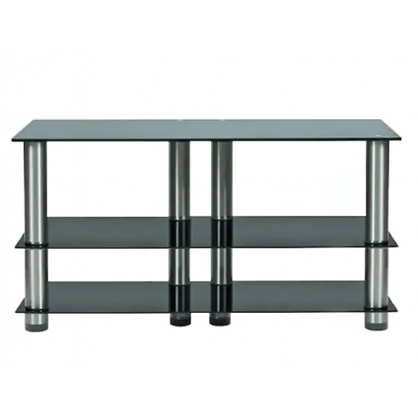 Achill Plat 395B Cam Tv Sehpası - 95cm - Temperli Cam ürün görseli 1