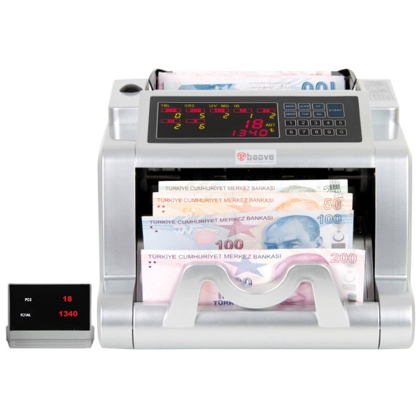 Baove GB8100 Karışık Para Sayma Makinesi - Sahte Yakalama + Müşteri Ekranı ürün görseli 1