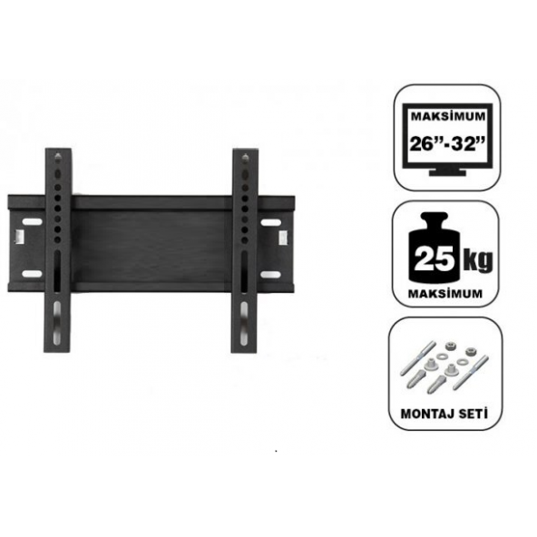 Achill 26'' - 32'' - 66 - 82 Ekran Arası Tv Askı Aparatı -  Su Terazisi Hediye ürün görseli 1