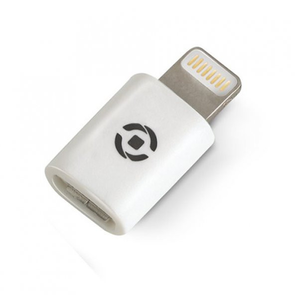CELLY Micro USB - Lightning MFI Lisanslı Dönüştürücü Adaptör Beyaz ürün görseli 1