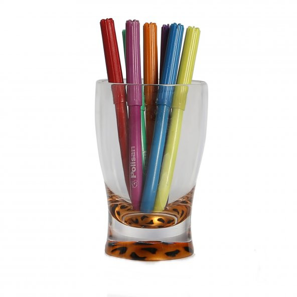 7593LDS-0002-K KALEMLİK LEOPAR DESENLİ OFİS GERECİ 6X6X11CM 300ML ürün görseli 1