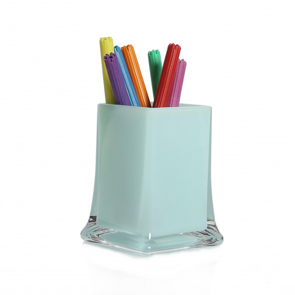 71892DX-0002K KALEMLİK BUZ MAVİ RENKLİ OFİS GERECİ 6X6X10CM 300ML ürün görseli 1