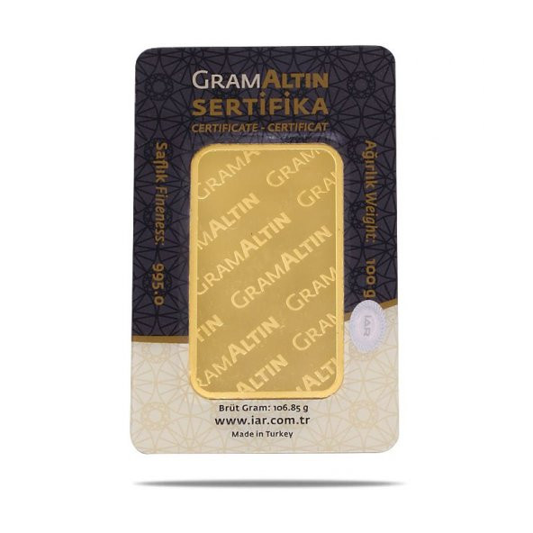 100 gr 24 Ayar Gram Külçe Altın - Resim 2