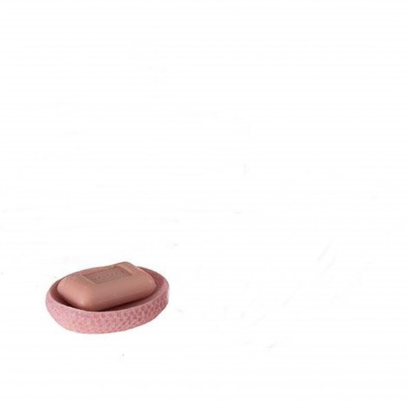 DT0082PC SABUNLUK PEMBE PETEK DESENLİ POLİRESİN 10X8X2CM ürün görseli 1