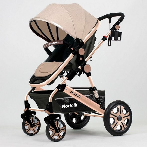 Norfolk Voyage Comfort Air Luxury Kahve Çift Yönlü Bebek Arabası ürün görseli 1