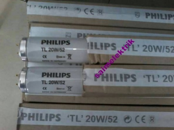 TL 20W/52 PHILIPS KUVÖZ AMPULLERİ UV-A 450 nm ürün görseli 1