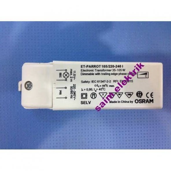 OSRAM 35-105W TRAFO GİRİŞ 220V ÇIKIŞ 12V ürün görseli 1