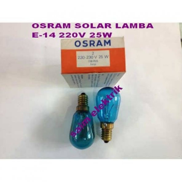 OSRAM 220V 25W E 14 SOLAR LAMBA 2 ADET ürün görseli 1