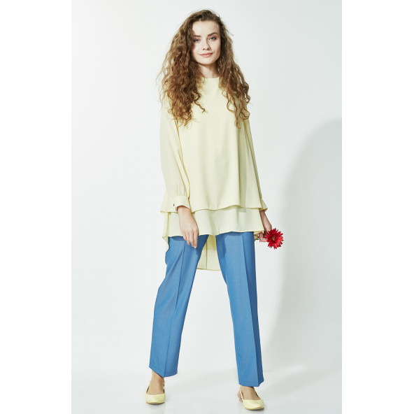 KADIN PANTALON BÜYÜK BEDEN 1660 TENSEL NORMAL BEL CEPLİ 1660TENSEL SORALLİNE ürün görseli 1