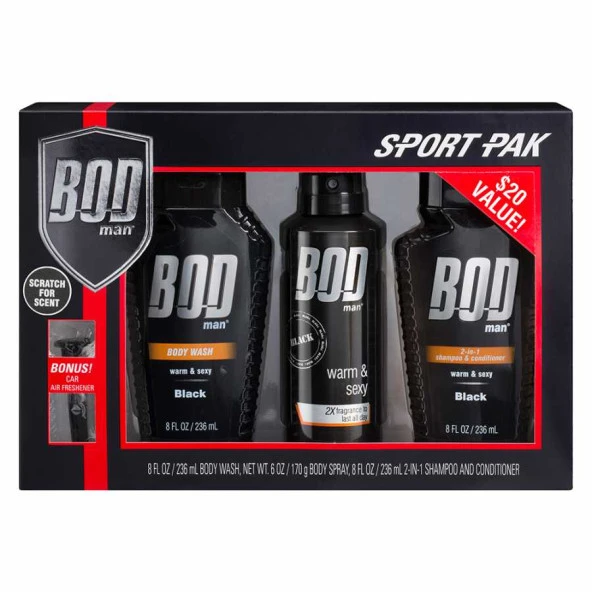 Bodman Black Sport Pak Erkek Vücut Spreyi Hediye Seti ürün görseli 1