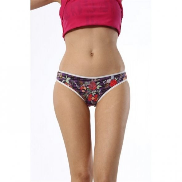 Özlem Bayan Desenli Bikini Külot Standart M Beden ürün görseli 1