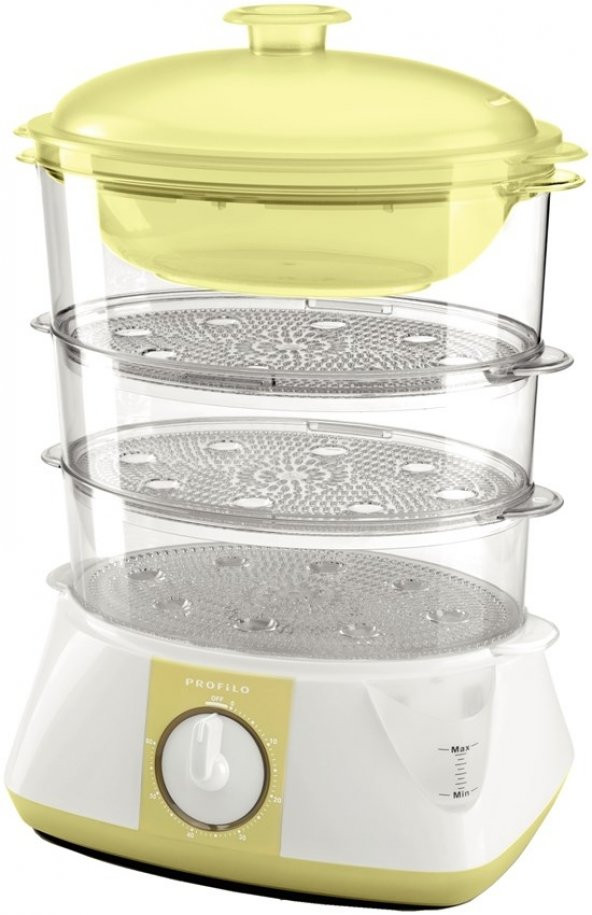 PROFİLO PSC1002V 8.5 LT 3 SEPETLİ 900W EMNİYETLİ BUHARLI PİŞİRİCİ ürün görseli 1