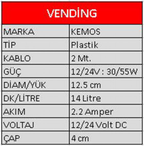 Vending 12v pompa - Resim 2