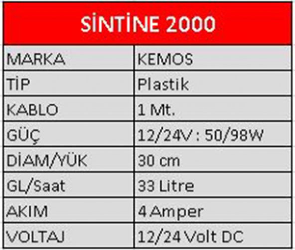 Sintine 2000 24 Volt sıvı aktarma pompası (TMC Tipi) ürün görseli 1