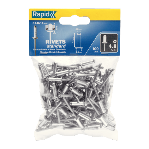Rapid Perçin 4.8 X 14 Mm Alüminyum 100 Adet 5000381 ürün görseli 1