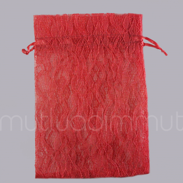 12 Adet 12x17cm Dantel Kese - Resim 4