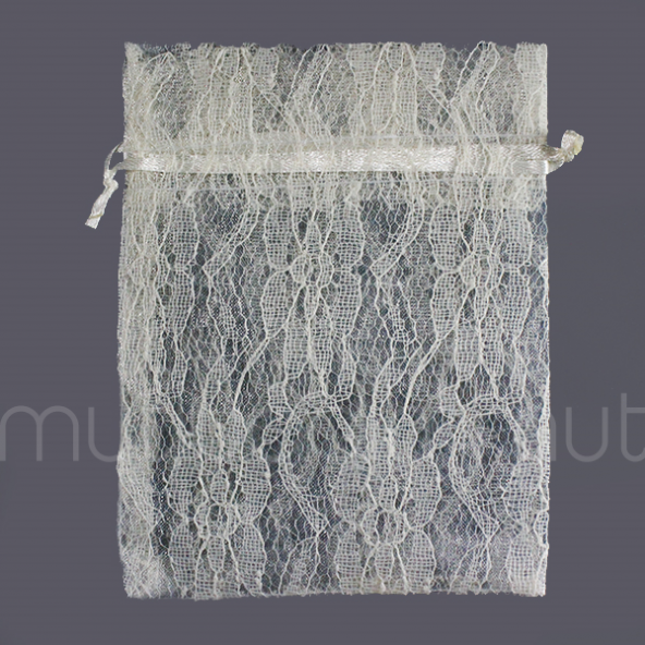 12 Adet 10x13cm Dantel Kese - Resim 4