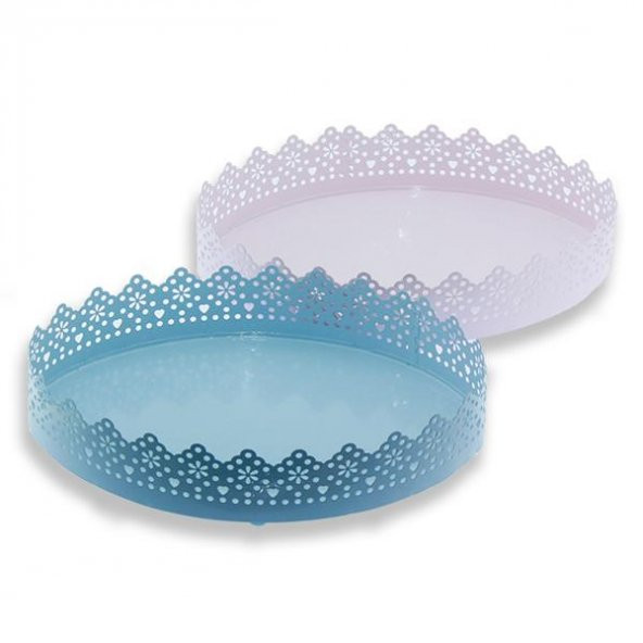 Oval Metal Tepsi 29x21cm - Resim 2
